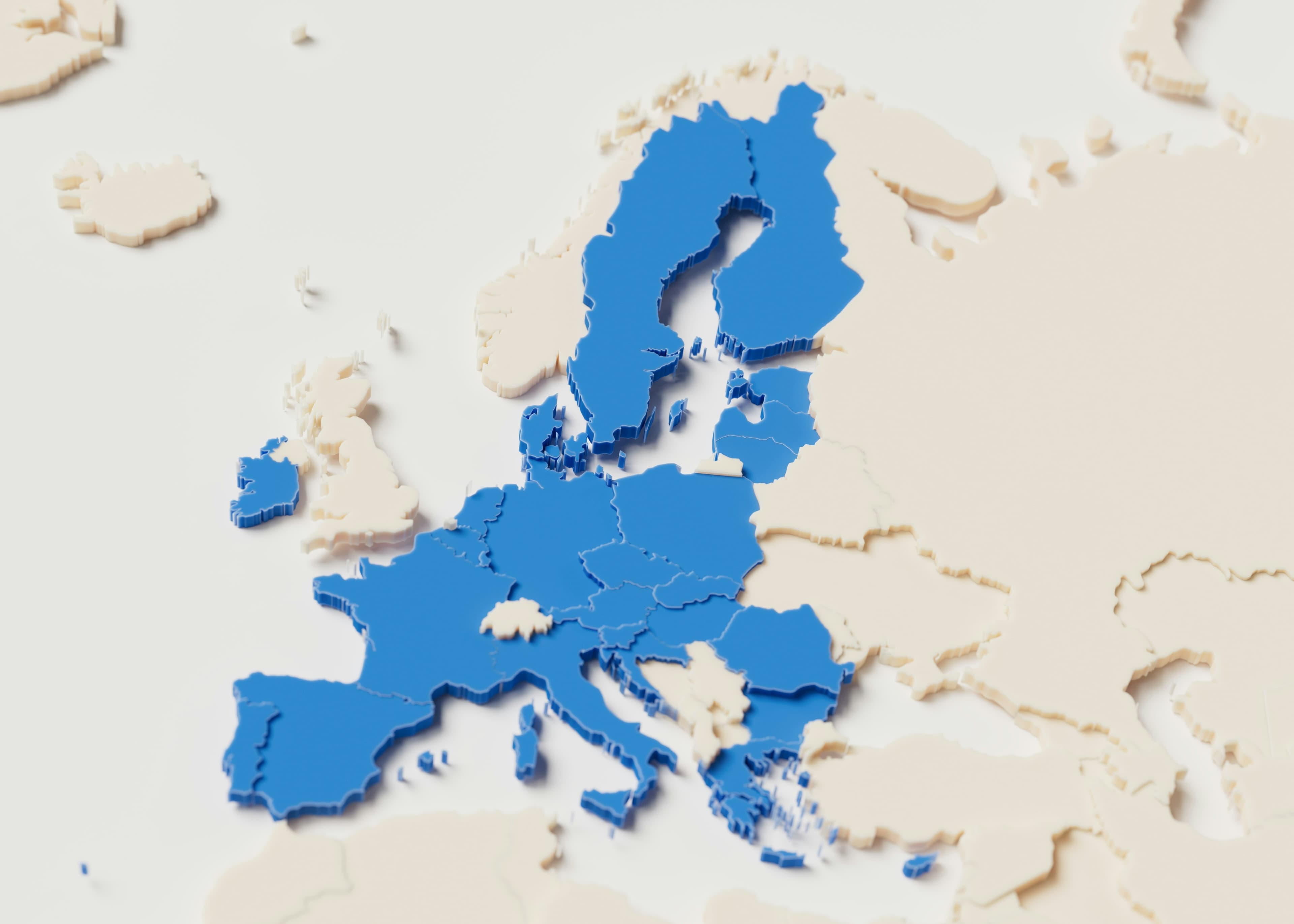 Karta över europeiska marknader
